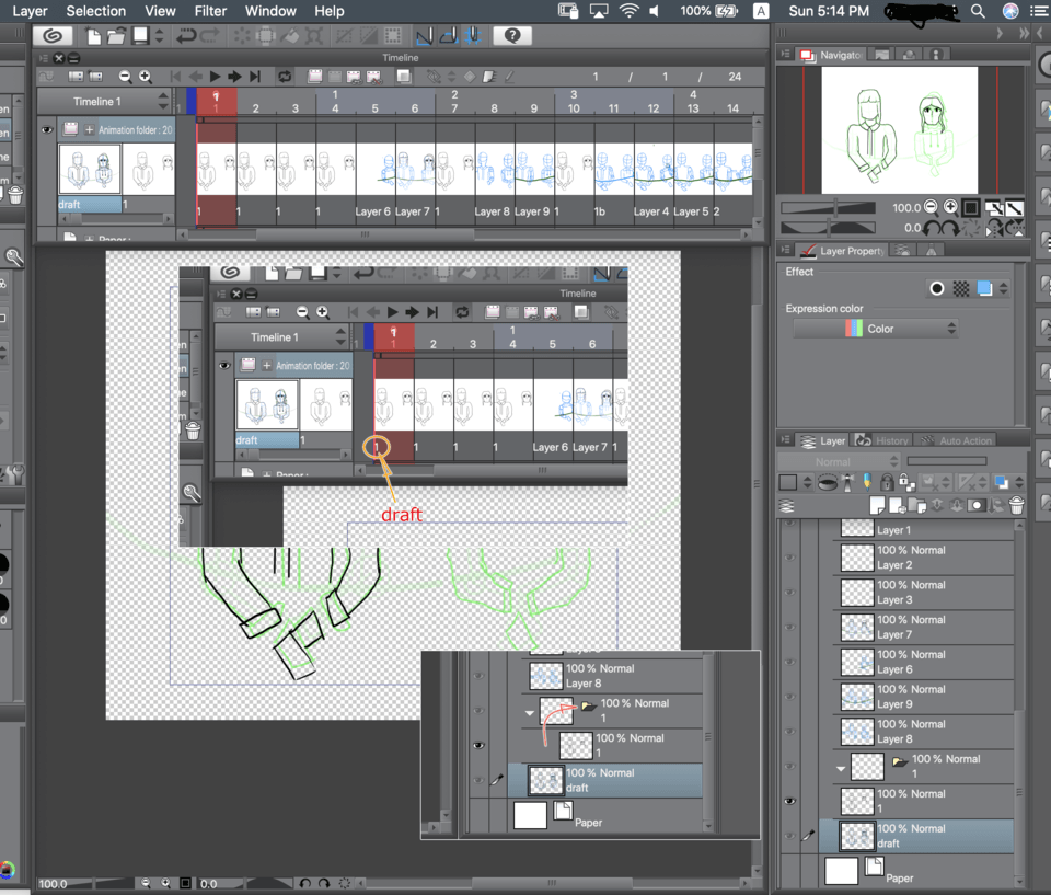 After I finished sketching the whole animation, it wouldn't let me draw ...