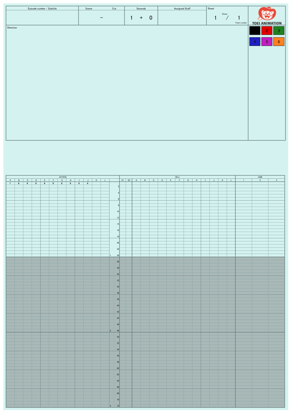 Toei Timesheet When outputting as jpg, the timesheet is cut off. - CLIP ...