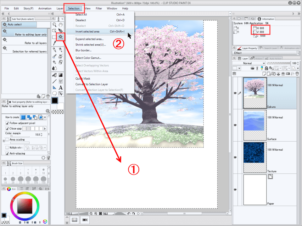 中央 中央の周りにオブジェクトを配置する Clip Studio Ask