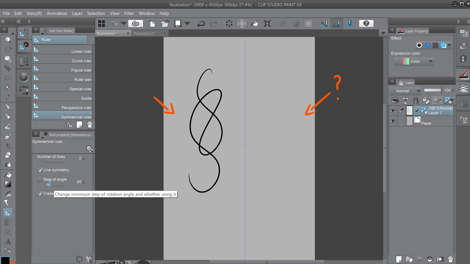 Symmetry tool is not functioning correctly - CLIP STUDIO ASK