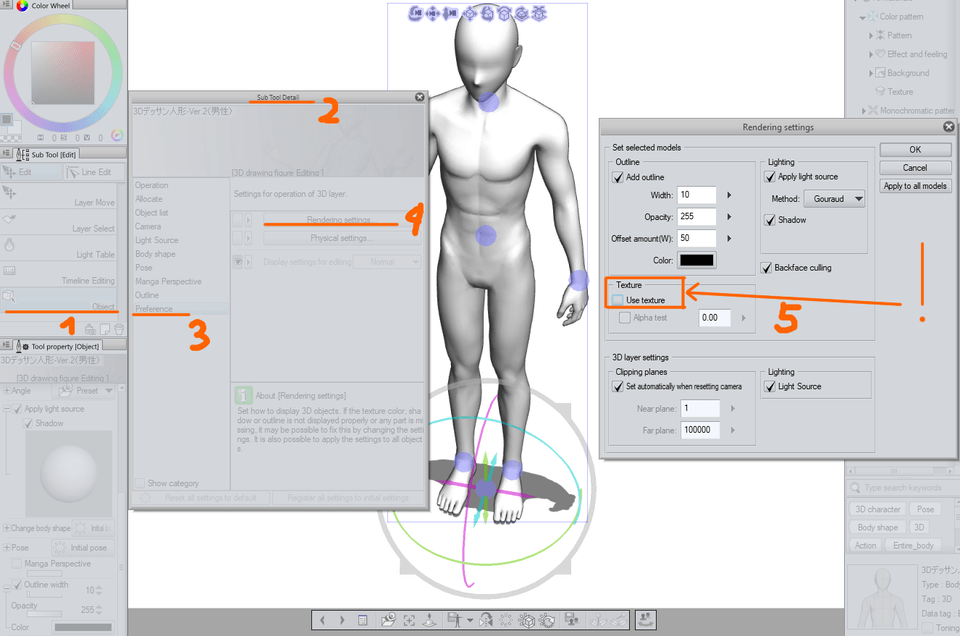 How To Remove Orahge Lines From 3d Models Clip Studio Ask