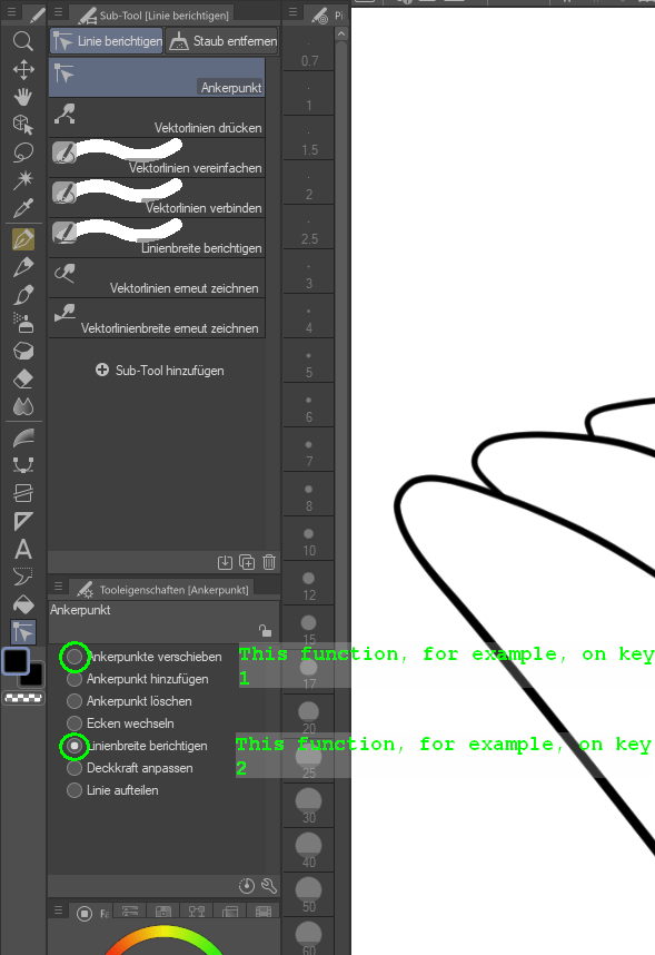 Subtool Shortcut CLIP STUDIO ASK