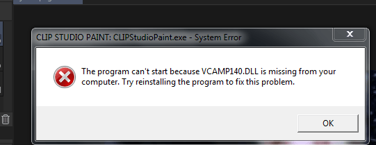 1.9.5 update fails, 0x5 error message - CLIP STUDIO ASK