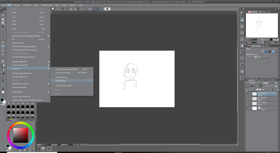 Transform Tool not working CLIP STUDIO ASK