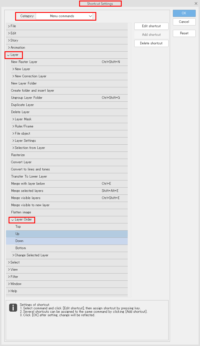Is There A Way To Assign Hotkeys To Switch Layers Up Or Down CLIP 