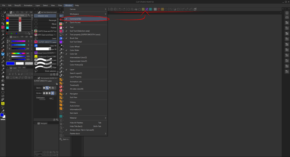My iPad status bar disappeared, how do I get it back? CLIP STUDIO ASK