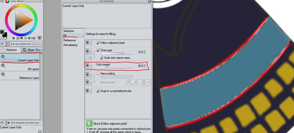 About automatic selection - CLIP STUDIO ASK