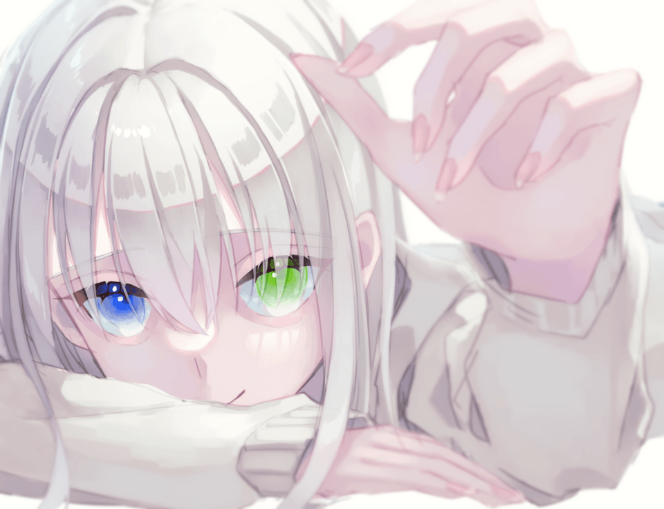水色の付箋に顔イラスト