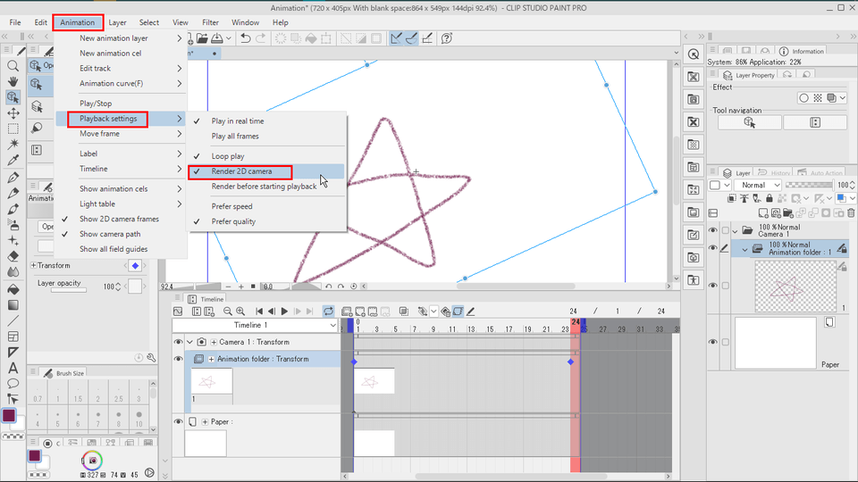 Keyframe movement not showing in playback - CLIP STUDIO ASK
