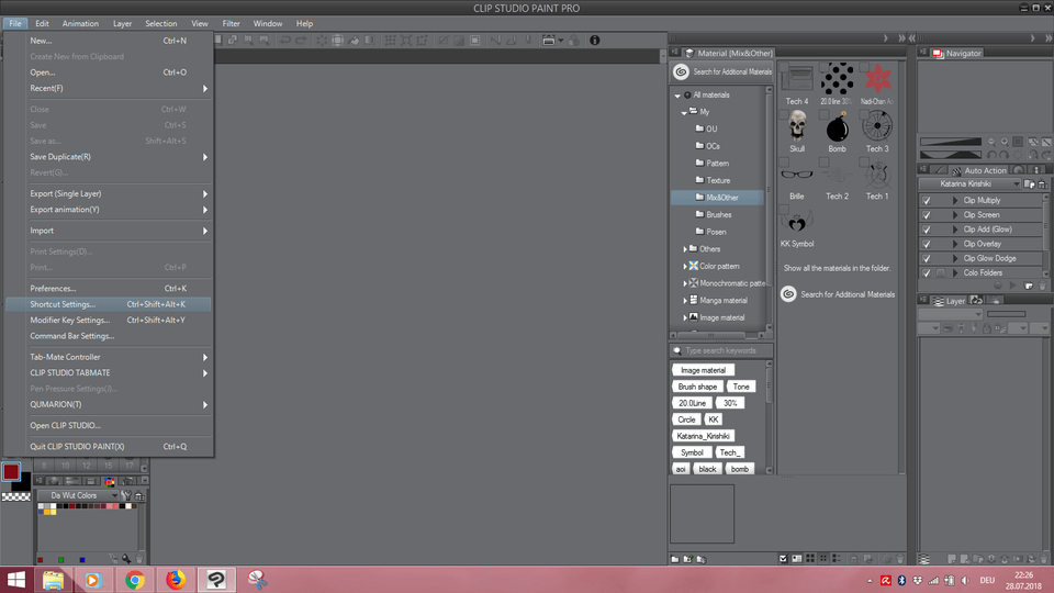 Hotkeys are strange to eat ,,,, CLIP STUDIO ASK