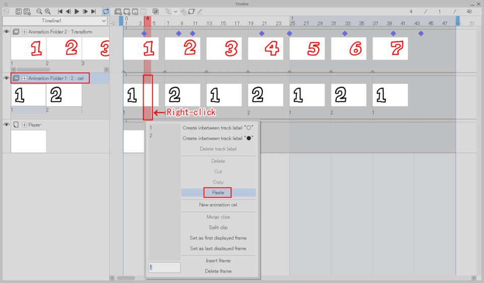 how do I copy paste keyframes ahhhh - CLIP STUDIO ASK