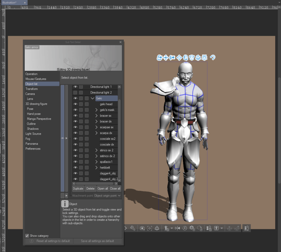 Problem with 3d model with hierarchy - CLIP STUDIO ASK