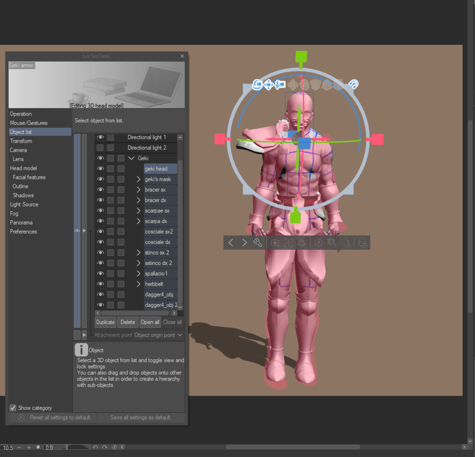 Problem with 3d model with hierarchy - CLIP STUDIO ASK