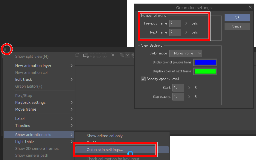 Esitellä 30+ imagen clip studio paint onion skin settings abzlocal fi