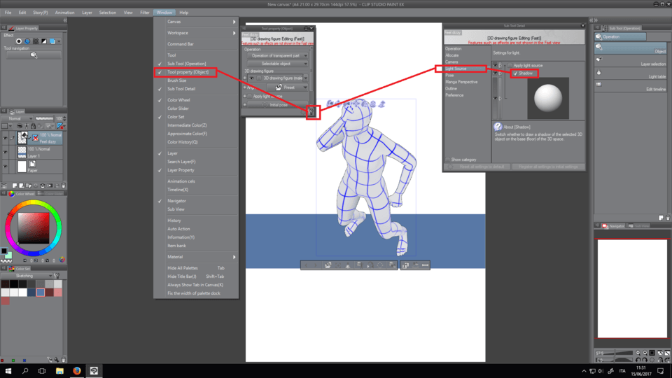 How to remove shadow/lighting in 3D model? CLIP STUDIO ASK