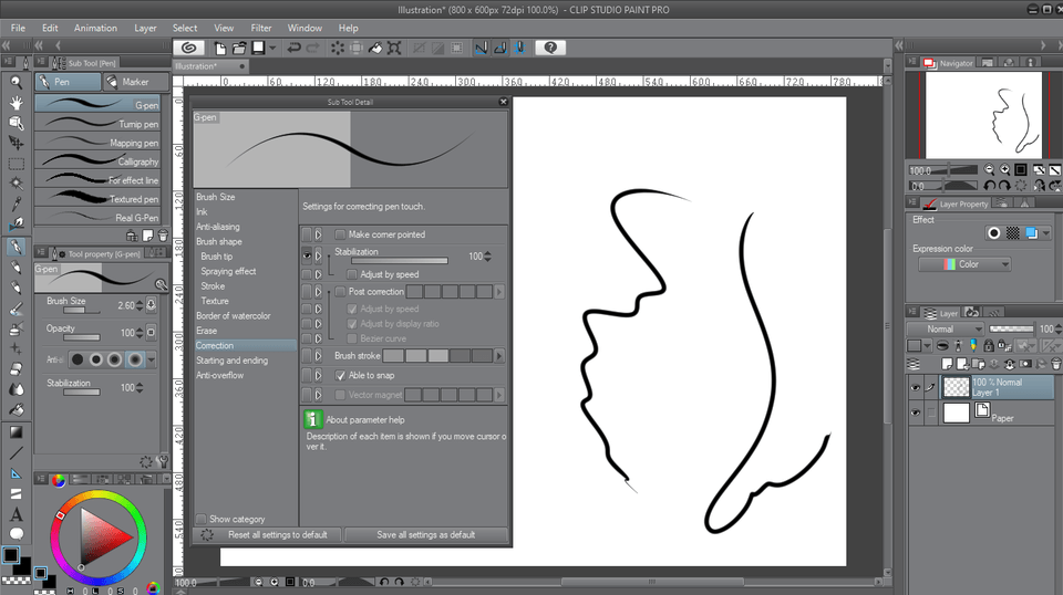 安定化設定のどこが悪いのですか。 CLIP STUDIO ASK