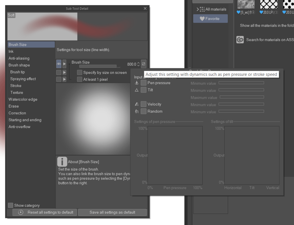 Changing cursor to the brush size - CLIP STUDIO ASK