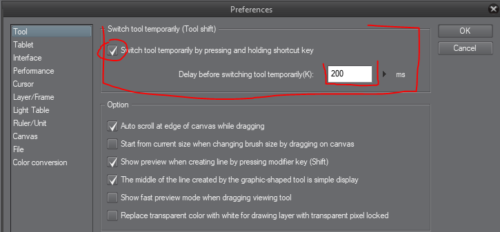 工具快捷鍵時常失效 Clip Studio Ask