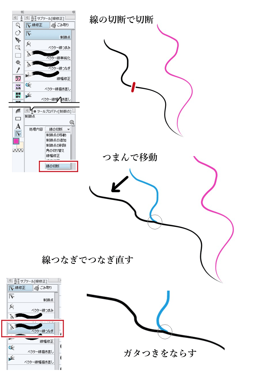 我想移動像sai的中風宏觀變形線 Clip Studio Ask