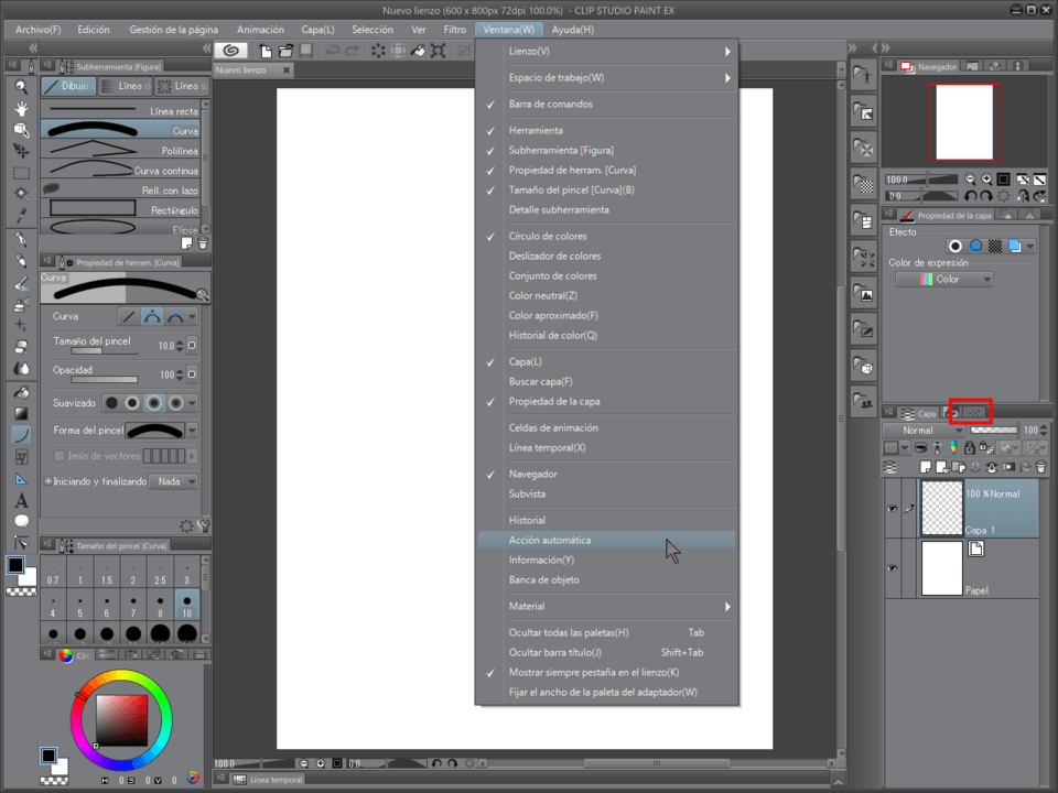 automatic actions - CLIP STUDIO ASK