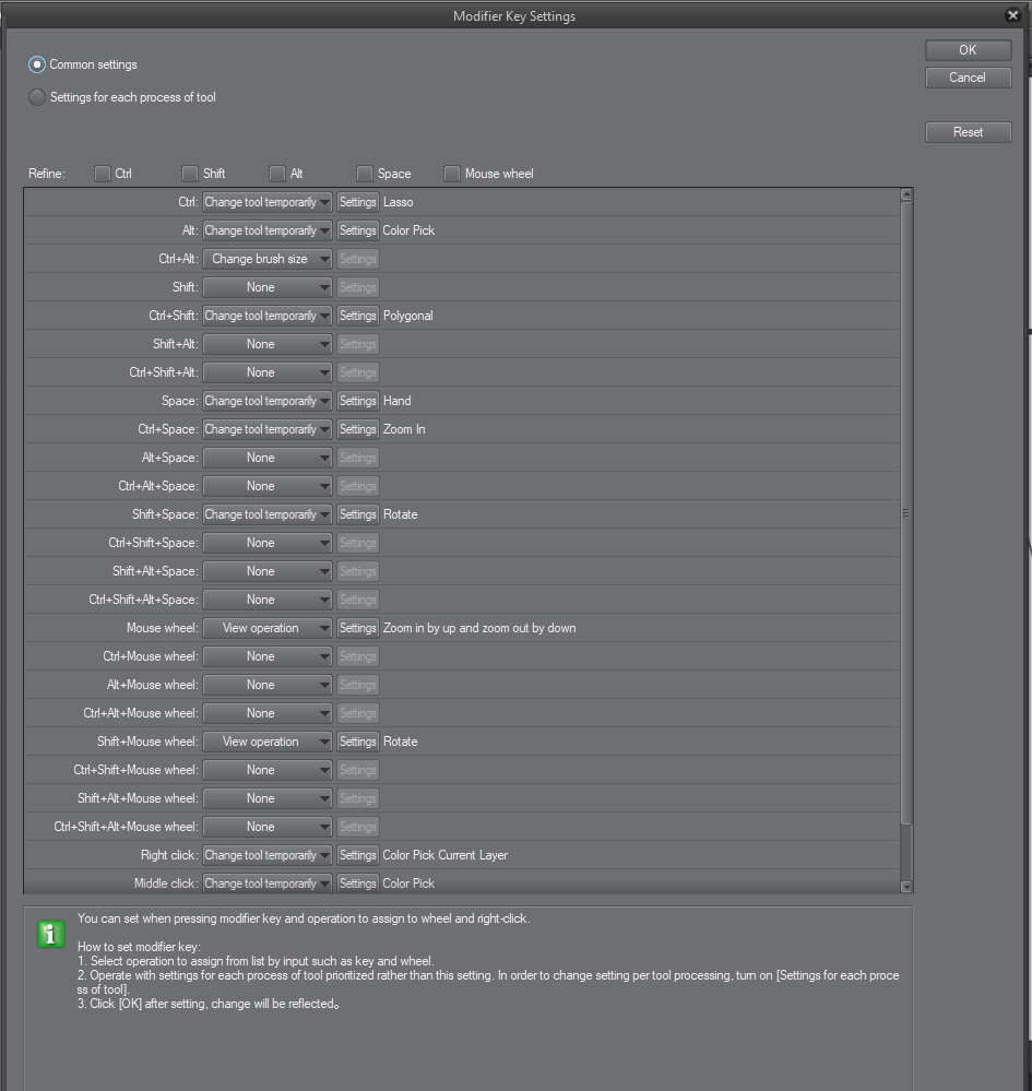 Way to use RightClick as a shortcut? - CLIP STUDIO ASK