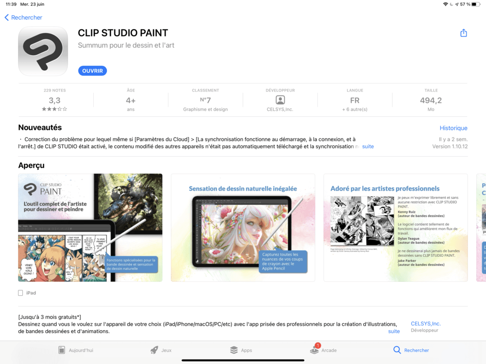 アプリケーションクリップスタジオiPad CLIP STUDIO ASK