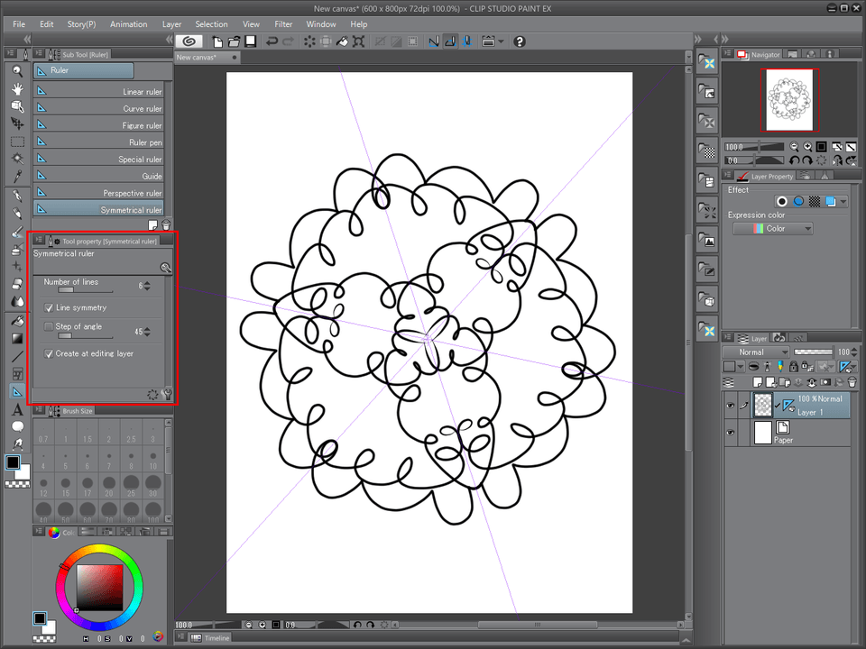 Symmetry Ruler Manga Studio 5 Manga