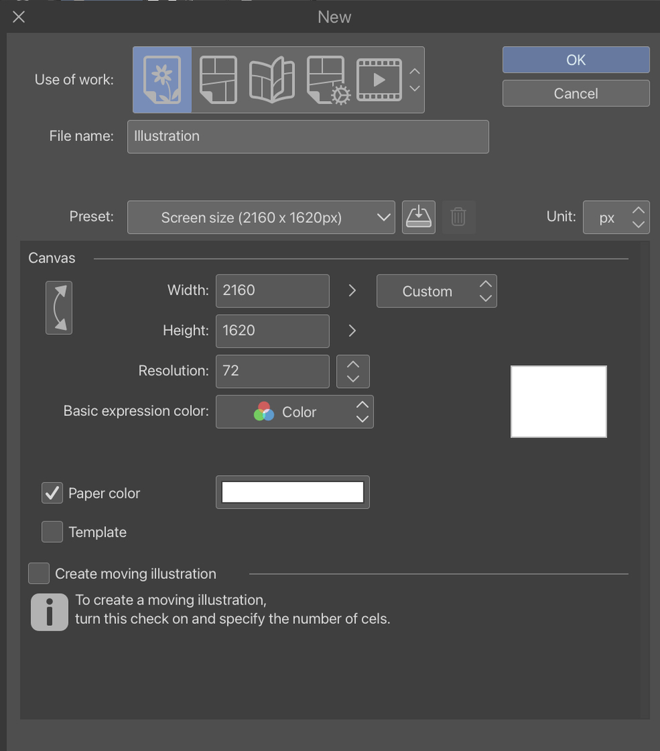what’s y’alls canvas sizes in general - CLIP STUDIO ASK