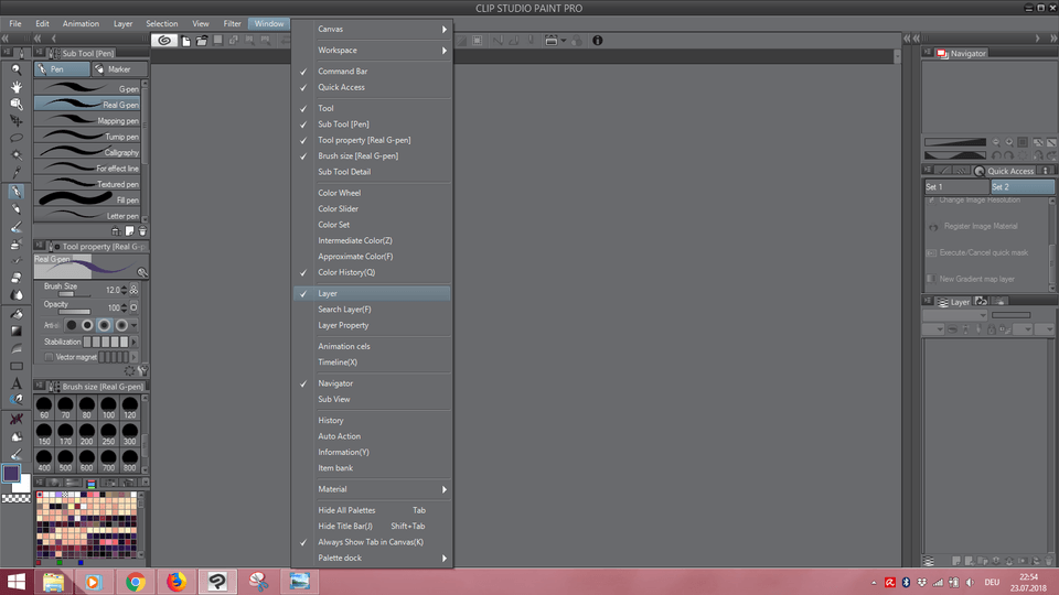 Delete window CLIP STUDIO ASK