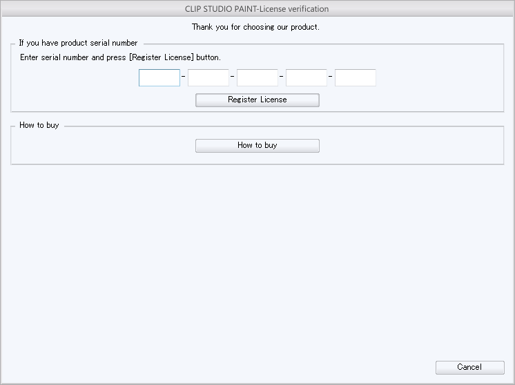 License Verifcation does not work with manual or QR Code - CLIP STUDIO ASK