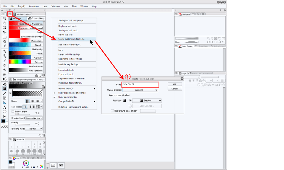 アセットからダウンロードしたグラデーションセットをインストールさせません Clip Studio Ask