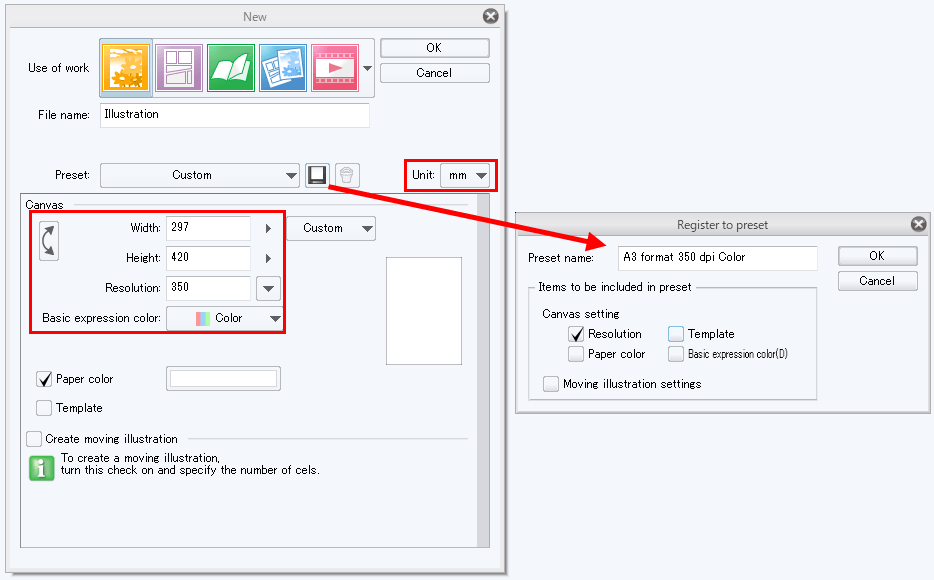 Will A3 size be added to the canvas size options? - CLIP STUDIO ASK