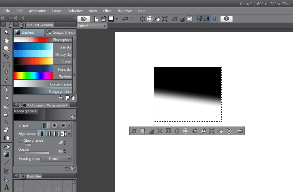 Gradient tool - CLIP STUDIO ASK