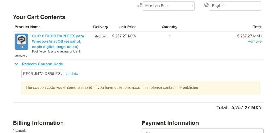 Problem With The Purchase Of Ex Clip Studio Ask