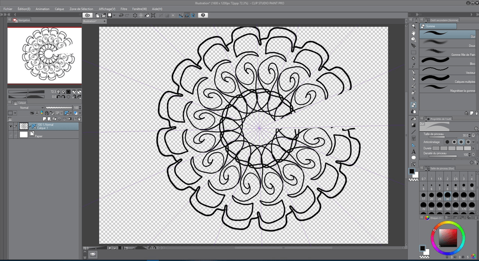 Clear in symmetry CLIP STUDIO ASK