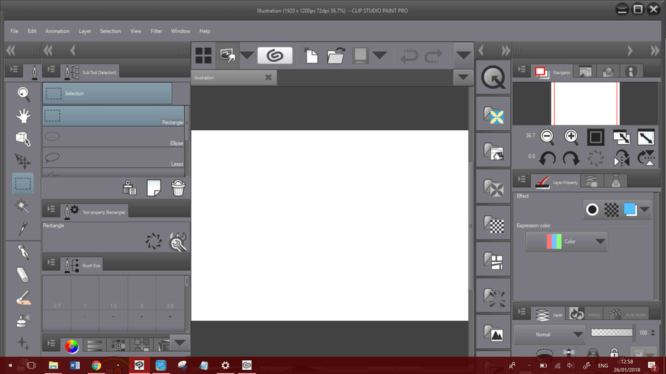 Program interface resolution issue - CLIP STUDIO ASK