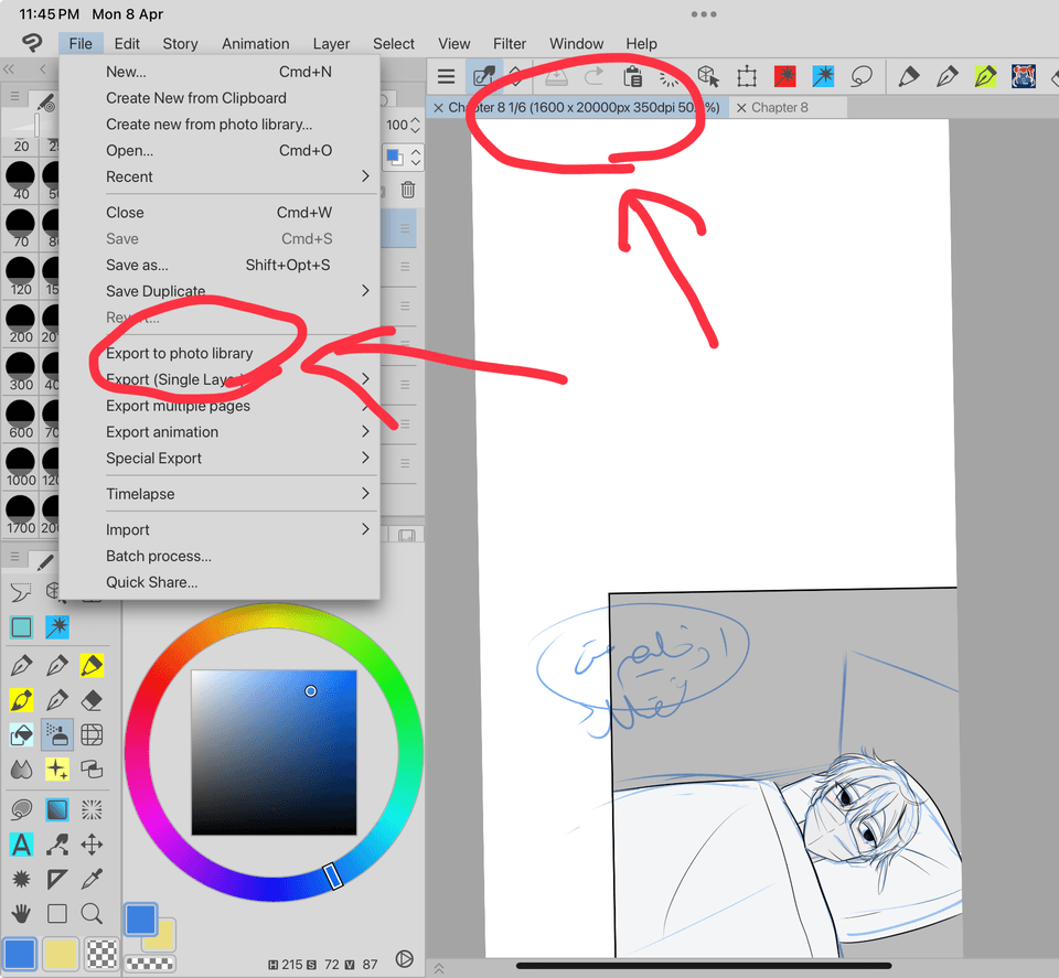 在iPad 上將文件儲存到相片庫不起作用- CLIP STUDIO ASK