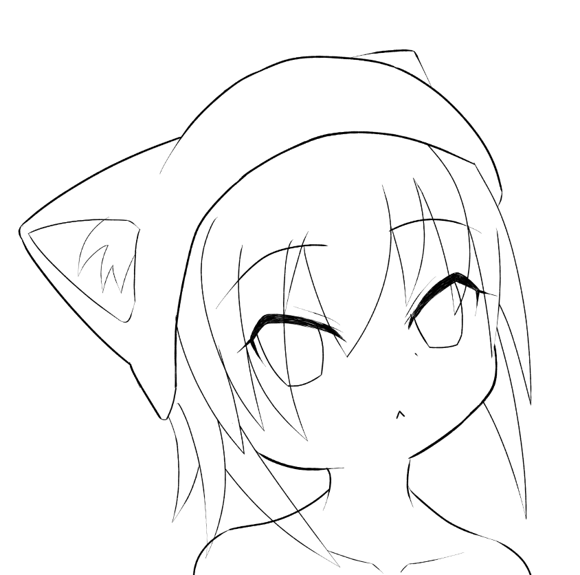 線画に髪を書き足したら見栄えが悪くなりました 何故 Clip Studio Ask