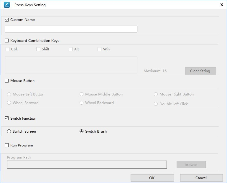 Clip Studio沒有使用HUION切換筆刷（筆/橡皮擦）切換筆刷工具