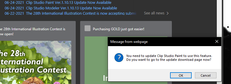 Cannot access asset store? - CLIP STUDIO ASK