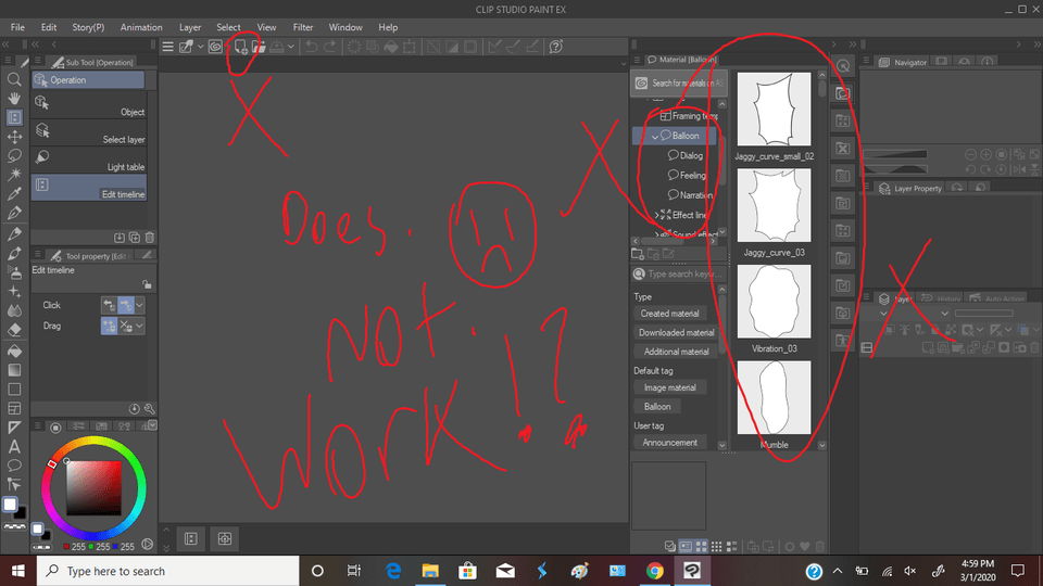 Clip Studio Download Page Crashing And All Speech Bubbles, Including