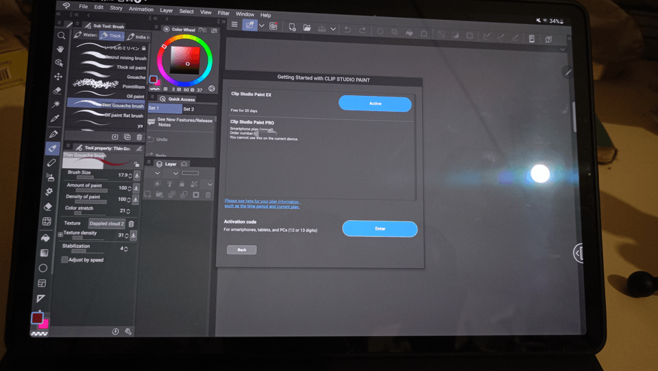message you can't use this on current device - CLIP STUDIO ASK