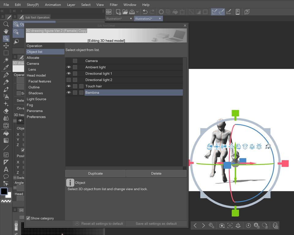 Attach 3d head to 3d models - CLIP STUDIO ASK