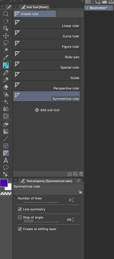Brush not working on symmetry ruler - CLIP STUDIO ASK