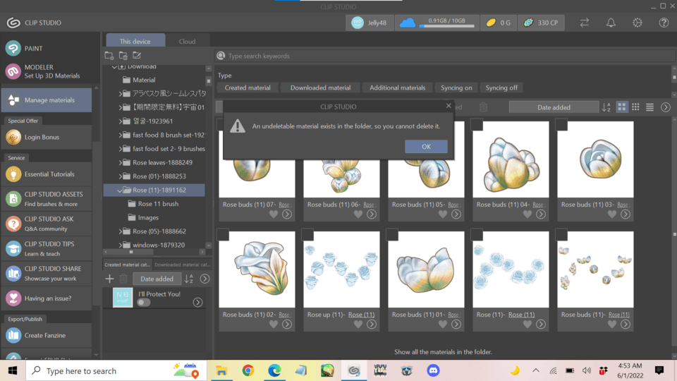 Undeletable Materials - CLIP STUDIO ASK
