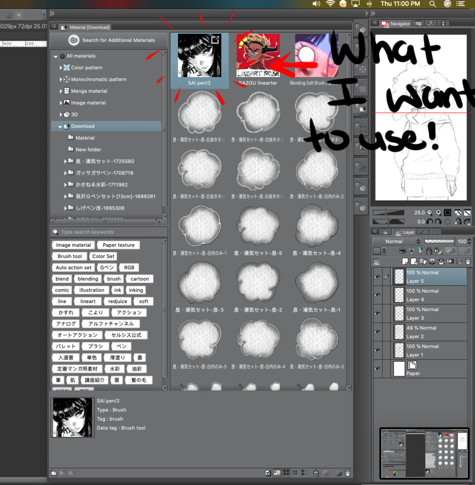 Cant Put Downloaded Brushes In Sub Tool Section Clip Studio Ask