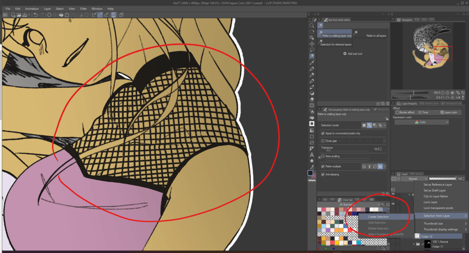 Create Selection Issue - CLIP STUDIO ASK