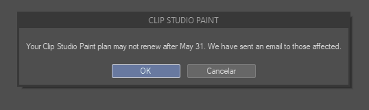 오늘 ClipStudio를 열었을 때 이 메시지를 받은 사람이 있습니까? - CLIP STUDIO ASK