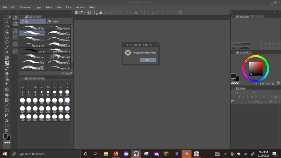 "Unsupported File Format" bug? Corrupted files? CLIP STUDIO ASK