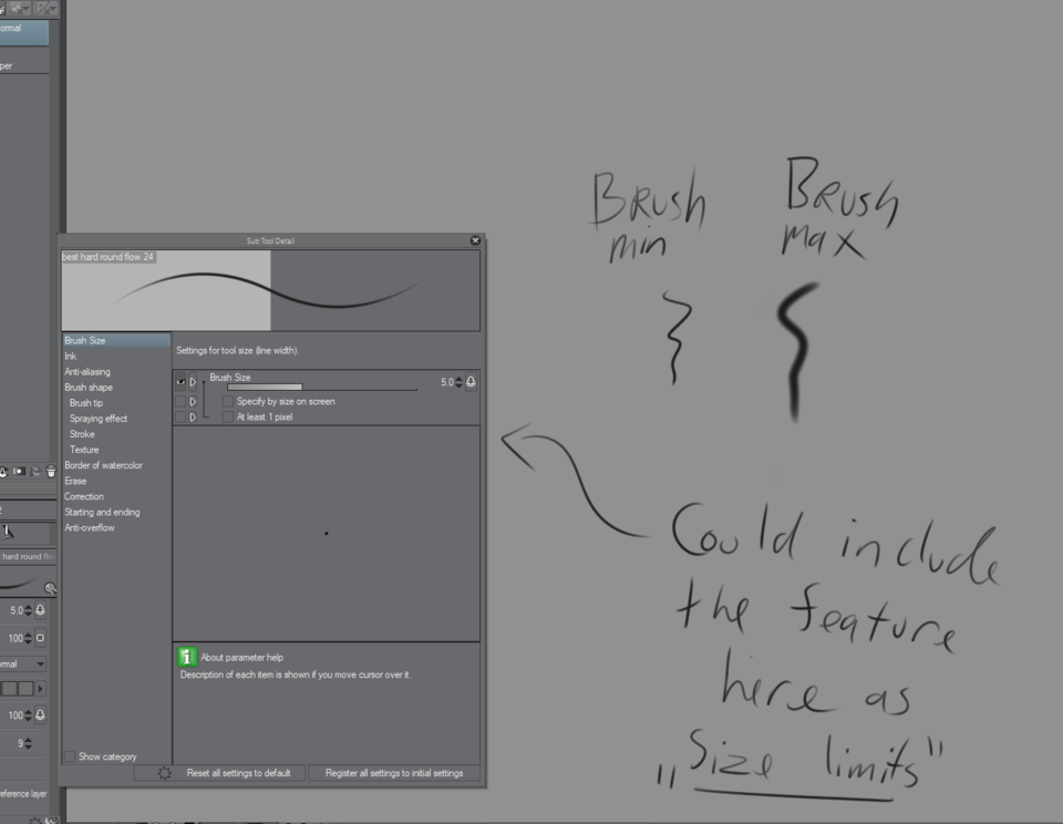 Is there a way to limit brush size? - CLIP STUDIO ASK